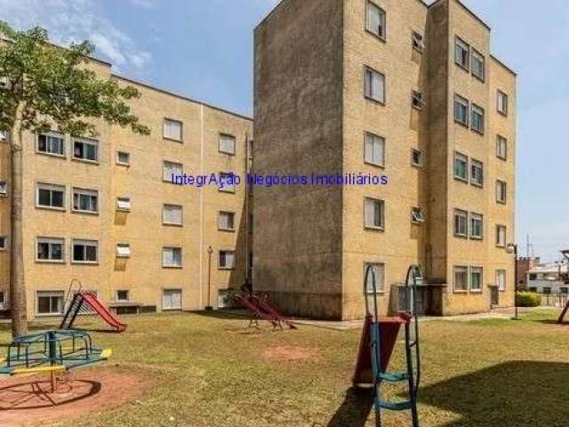 Apartamento 49m², 02 dormitórios e 01 banheiro.  Condomínio com portaria, segurança,  salão de festa, playground e churrasqueira.  Excelente