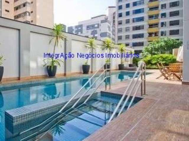 Apartamento Studio  40m², 01 dormitório, 01 banheiro e 01 vaga na garagem.  Condomínio com portaria, segurança 24hrs, piscina, churrasqueira, espaço