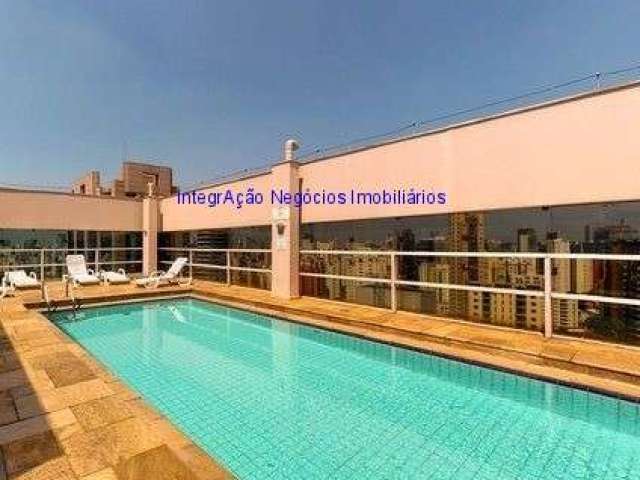 Apartamento 43m², 01 dormitório , 01 banheiro e 01 vaga na garagem.  Condomínio com portaria, segurança 24hrs, piscina, sauna  e salão de festa.