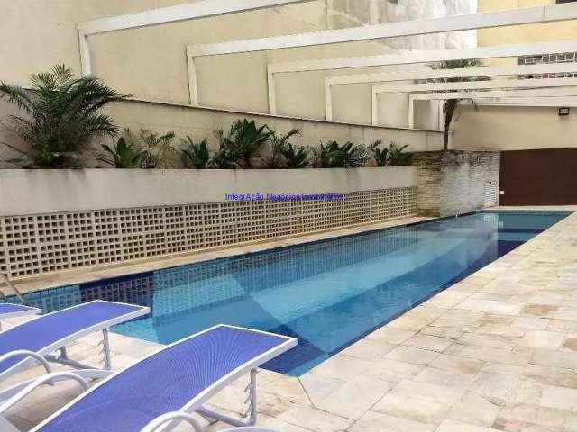 Apartamento 40m², 01 dormitório, 01 banheiro e 01 vaga na garagem.  Condomínio com portaria, segurança 24hrs, piscina, salão de festa, salão de jogos,