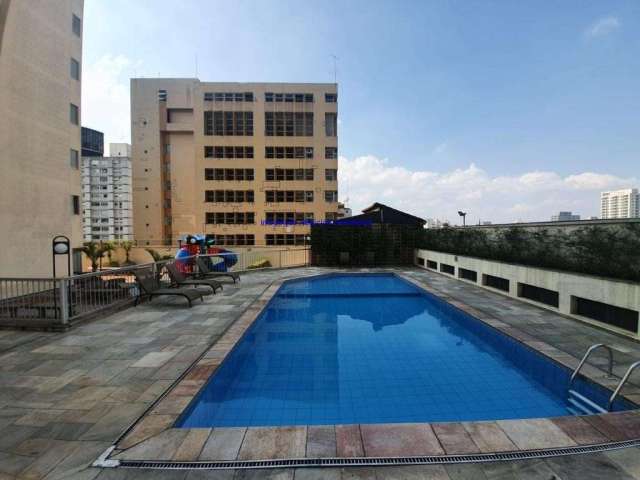 Apartamento 78m², 03 dormitórios, 02 banheiros e 02 vagas na garagem.  Condomínio com portaria, segurança 24hrs, Piscina, Churrasqueira.