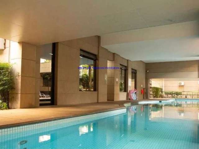 Apartamento 37m², 01 dormitório, 01 banheiro e 01 vaga na garagem.  Condomínio com portaria, segurança 24hrss, piscina, piscina aquecida,