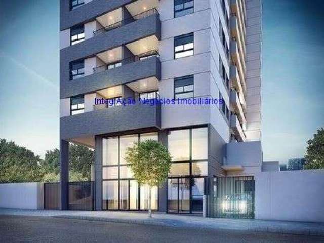 Apartamento Studio MOBILIADO 26m², 01 dormitório e 01 banheiro.  Condomínio com portaria, segurança, piscina e salão de festas, academia