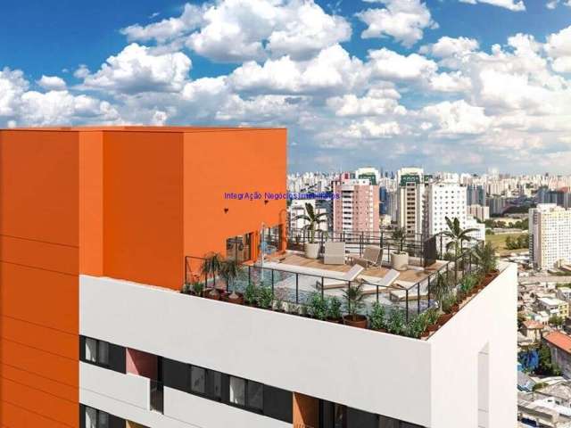 Apartamento Studio 24m², 01 dormitório e 01 banheiro; (Fotos ilustrativas, entrega prevista para Março/2027).  Condomínio com segurança, portaria