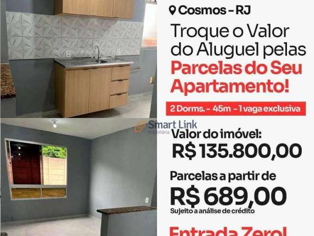 Apartamento com 2 quartos à venda na Avenida Cesário de Melo, 9075, Cosmos, Rio de Janeiro, 44 m2 por R$ 135.800