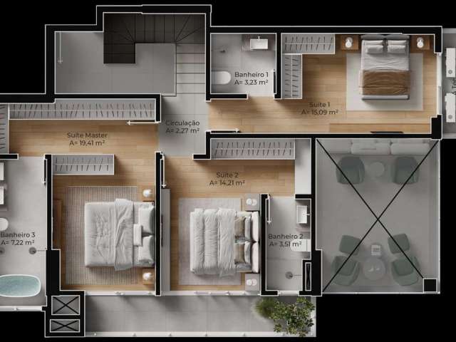 Apartamento para Venda no bairro Fazenda em Itajaí, 3 quartos sendo 3 suítes, 1 vaga, 118 m² de área total, 118 m² privativos,