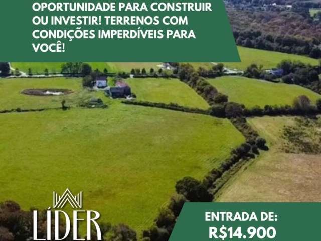 Oportunidade para construir ou investir! terrenos com condições imperdíveis para você!