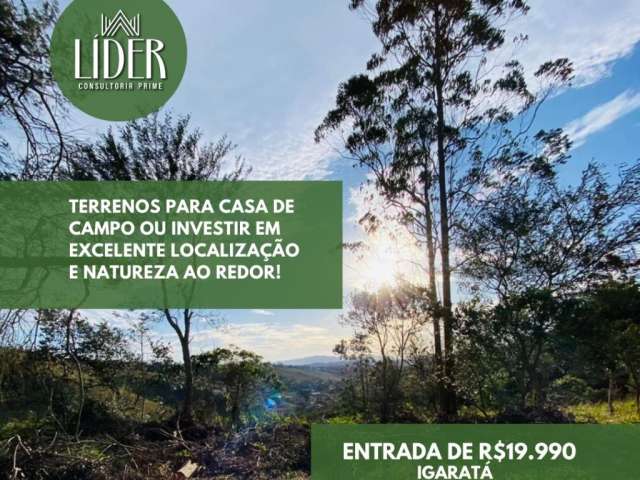 Terrenos para casa de campo ou investir em excelente localização e natureza ao redor! clique e saiba mais!