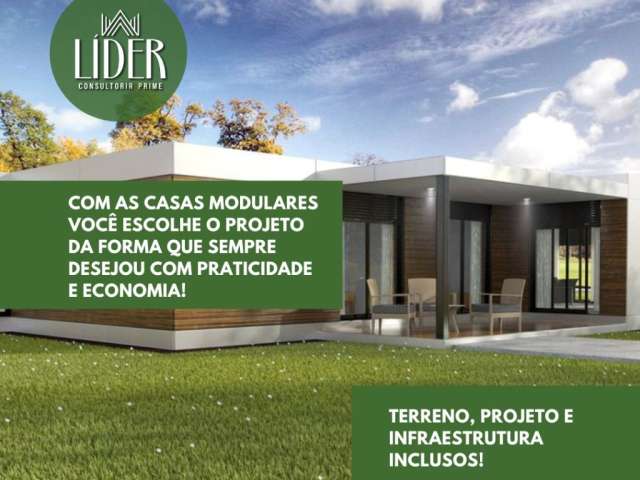 Com as casas modulares você escolhe o projeto da forma que sempre desejou com praticidade e economia! clique e descubra as vantagens!