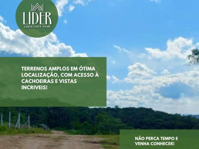 Terrenos amplos em ótima localização, com acesso à cachoeiras e vistas incriveis!