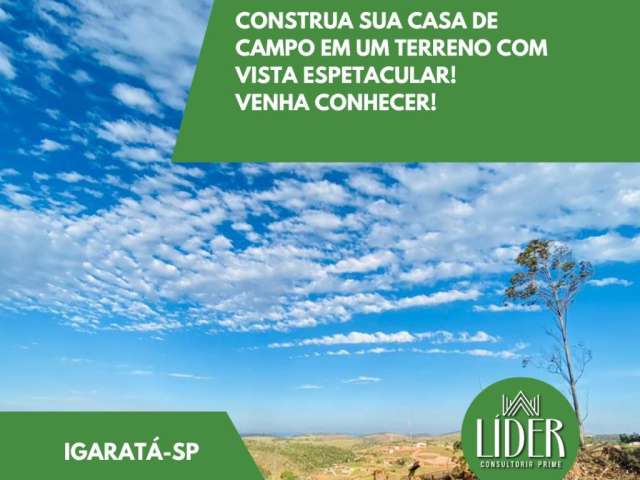 Construa em um terreno com vista deslumbrante! lazer e contato com a natureza à poucos minutos da cidade!