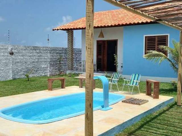 Casa 2 dormitórios nova com piscina no Pipa Boulevard