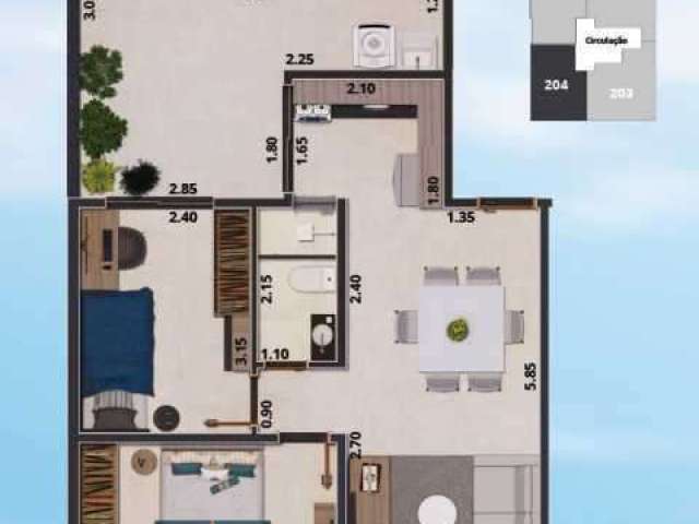 Apartamento com 2 quartos à venda na Rua Martins Barbosa, Benfica, Juiz de Fora, 52 m2 por R$ 229.000