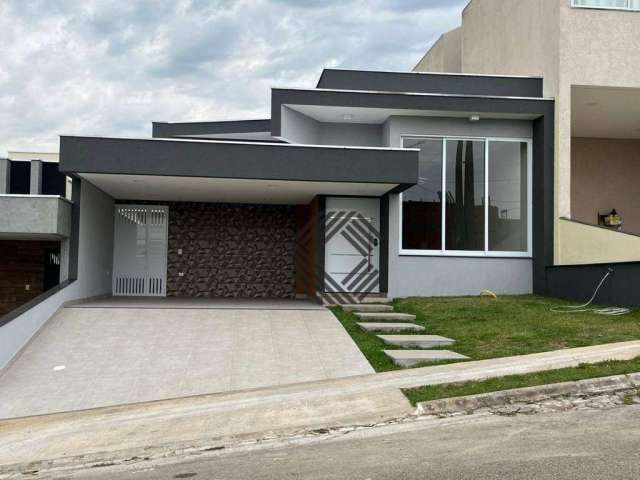 Casa térrea nova no condomínio Campos do Conde II, 163 m², 3 quartos, espaço gourmet e piscina - Sorocaba/SP