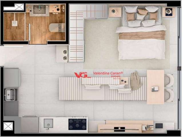 Apartamento com 1 dormitório à venda, 46 m² por R$ 487.755,00 - Centro - Indaiatuba/SP