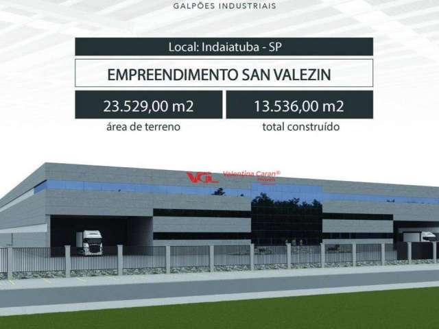 Galpão, 13536 m² - venda por R$ 73.000.000,00 ou aluguel por R$ 405.000,00/mês - Caldeira - Indaiatuba/SP