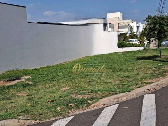 Terreno residencial à venda, de 342,61 m², plano, esquina, lazer no Condomínio Brescia, Indaiatuba.