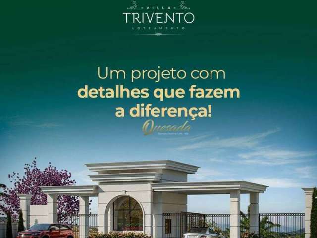 Terreno de 306,41 m², à venda, plano no Condomínio Villa Trivento, Indaiatuba.