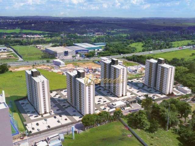 Apartamento de 60,79 m² à venda, 2 quartos, 1 suíte, Condomínio Manai Residence, Indaiatuba.