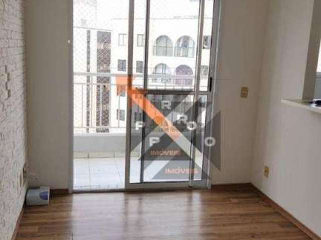 Apartamento de 43m², semi - mobiliado, 2 quartos, sala, cozinha, banheiro,  varanda e 1 vaga.