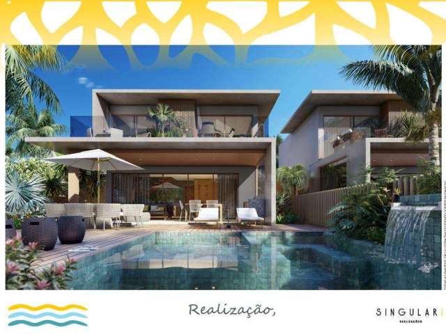 Guarajuba| Casa Duplex Alto Padrão com 183m²| 4 Suites| Piscina Privativa| em Condominio