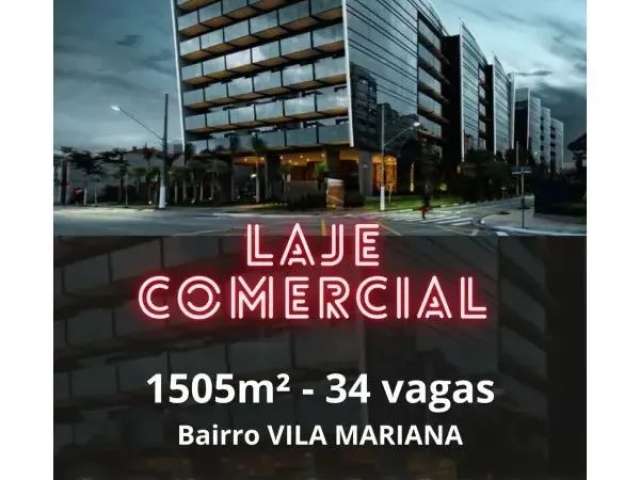 Vila Mariana - Laje Corporativa com 1505 m2 com 34 Vagas de Gargem