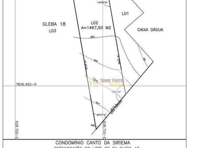 Terreno à venda, 1467 m² por R$ 70.000,00 - Zona Rural - Jaboticatubas/MG