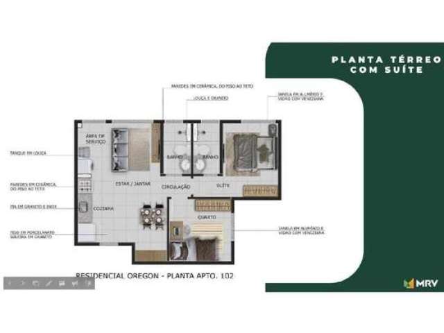 Apartamento com 2 dormitórios à venda, 43 m² por R$ 309.000,00 - Havaí - Belo Horizonte/MG