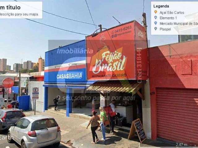 Salão Comercial no Centro de São Carlos com 2 Banheiros e Cozinha