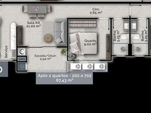 Apartamento em Saco dos Limões