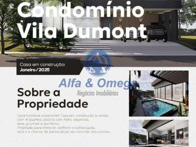 Casa a venda em construção - condominio vila dumont - bauru/sp