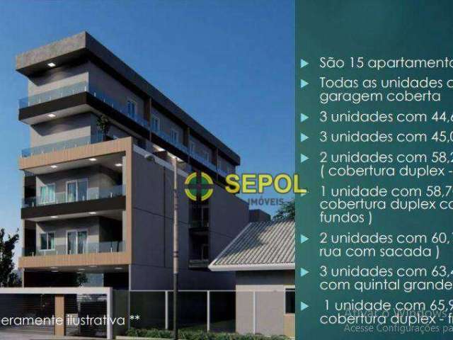 Apartamento com 2 dormitórios à venda, 45 m² por R$ 289.000,00 - Cidade Centenário - São Paulo/SP