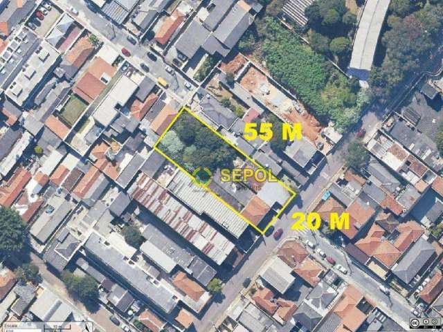 Terreno, 1100 m² - venda por R$ 3.300.000,00 ou aluguel por R$ 10.250,00/mês - Vila Alpina - São Paulo/SP