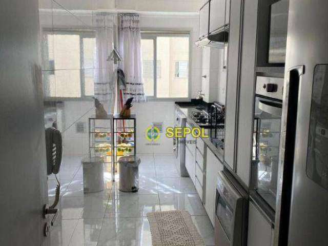 Apartamento com 3 dormitórios à venda, 67 m² por R$ 424.000,00 - Vila Homero Thon - Santo André/SP