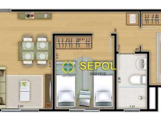 Apartamento com 2 dormitórios à venda, 48 m² por R$ 210.000,00 - Jardim Nove de Julho - São Paulo/SP