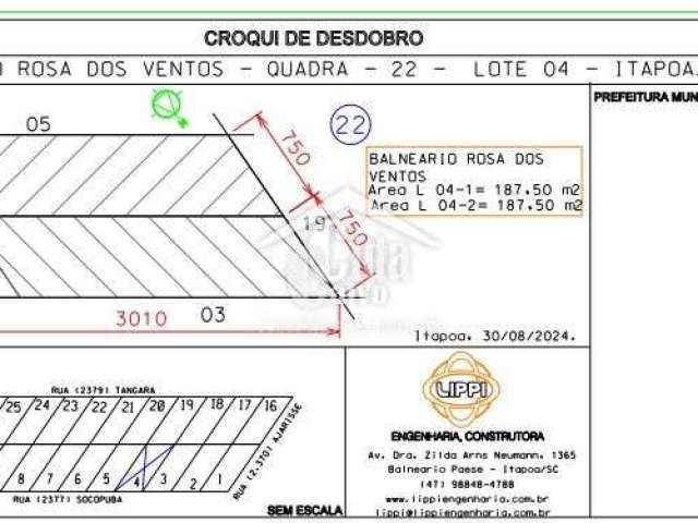 Lote a venda no Balneário Rosa dos Ventos