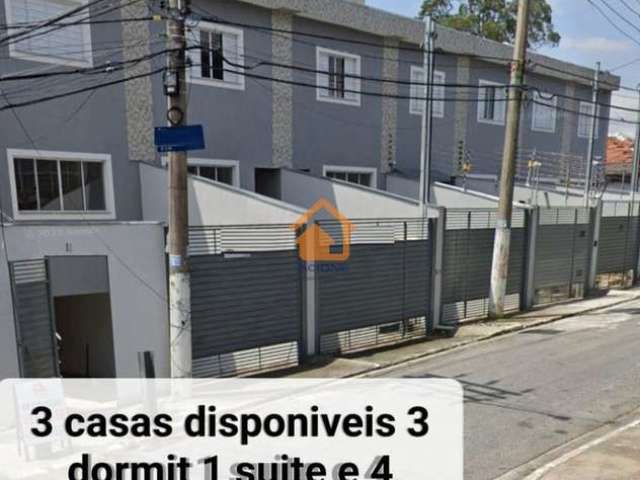 Sobrados de 3 dormitórios sendo 1 suíte, $480 MIL banheiro, sala, com lavabo