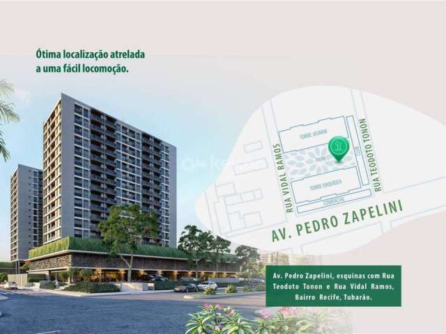 Apartamento à venda, 3 quartos, 1 suíte, 1 vaga, Recife - Tubarão/SC