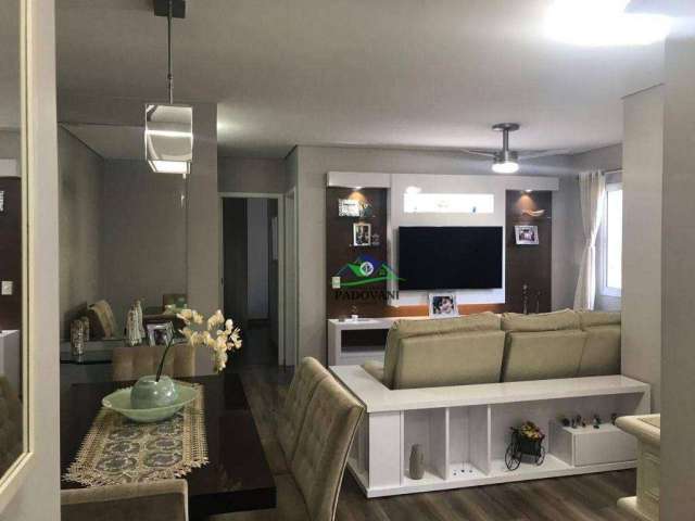 Apartamento todo mobiliado com 2 dormitórios e 2 vagas à venda, 76 m² por R$ 630.000 - Atmosphera - Jardim Ermida I - Jundiaí/SP