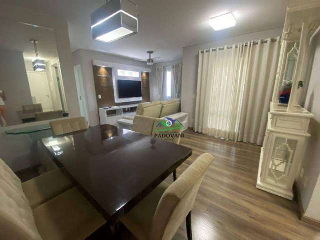 Apartamento todo mobiliado com 2 dormitórios e 2 vagas à venda, 76 m² por R$ 630.000 - Atmosphera - Jardim Ermida I - Jundiaí/SP