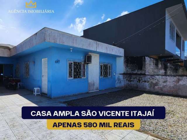 ?casa no bairro são vicente em rua comercial, itajaí/sc