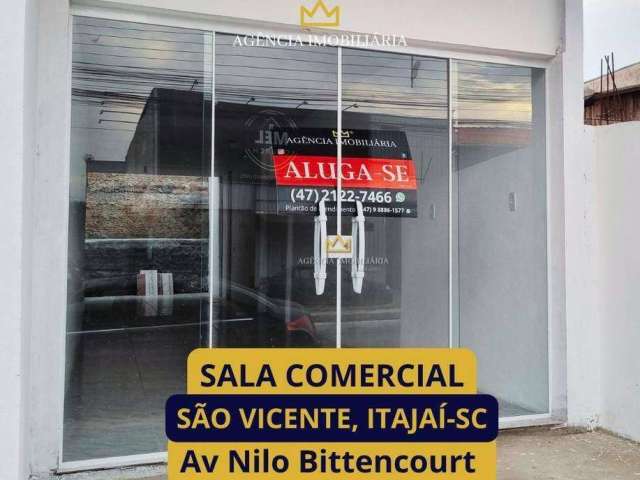 Sala comercial na av. nilo binttencourt  são vicente itajaí-sc