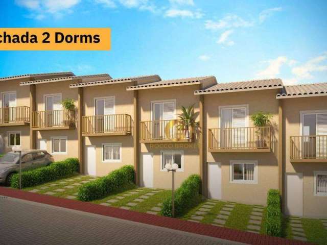 Casa 2 dormitórios à venda, 48m² por R$ 278.996 - Chácara Ondas Verdes - Cotia/SP