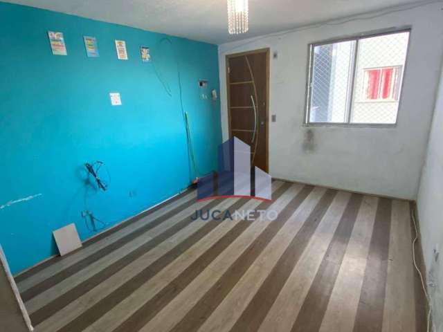 Apartamento com 2 dormitórios para alugar, 45 m² por R$ 1.100,00/mês - Jardim Paranavaí - Mauá/SP