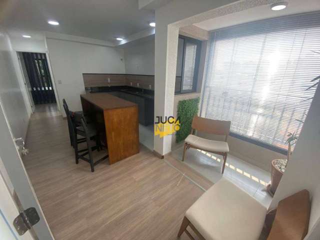 Apartamento com 1 dormitório, 42 m² - venda por R$ 330.000,00 ou aluguel por R$ 2.950,00/mês - Vila Valparaíso - Santo André/SP