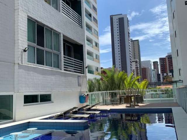 Excelente apartamento na beira da praia do Cabo Branco com área de lazer completa