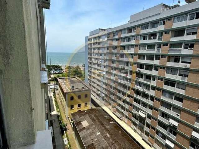 Apartamento 1 dormitório em frente à praia - Embaré / Santos