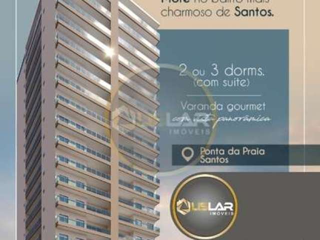 Lançamento 2 dorms com lazer -  Ponta da Praia/Santos