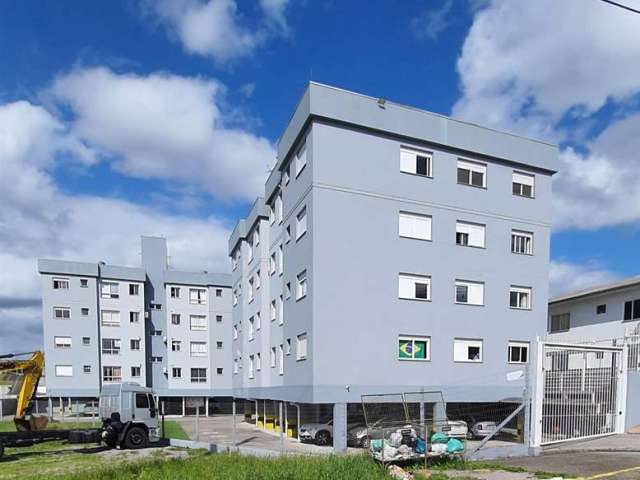 Apartamento com dois dormitórios, sala e cozinha integrada, banheiro, área de serviço e um box de garagem. Prédio todo cercado, próximo a escolas,  supermercado, posto de saúde e ponto de ônibus. Área