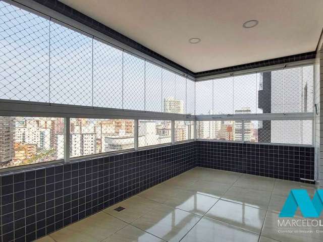 Apartamento para locação de 76 m² com 2 quartos, terraço gourmet, 1 vaga, lazer com piscina na Guilhermina em Praia Grande